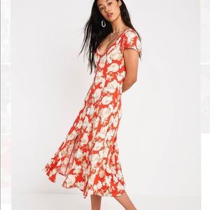 urban outfitters floral midi dress